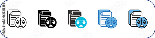 Law Icon Pack Multistyle Illustration