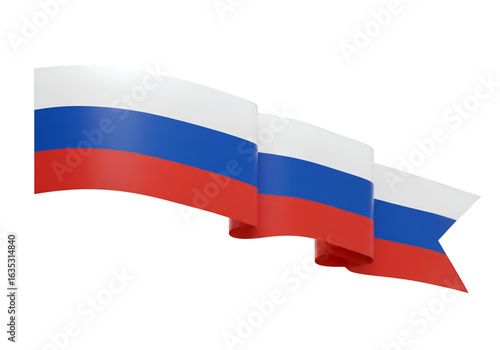 Free Download 3D Illustration of the Russian Flag Ribbon Waving on Transparent Background - GFXLoad