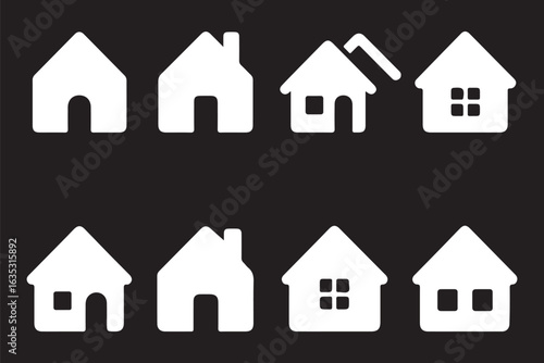 Black home house sign icon vector design