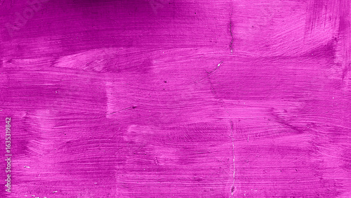 Close-up of magenta painted wall with visible brush strokes, cracks, and subtle imperfections on the surface.