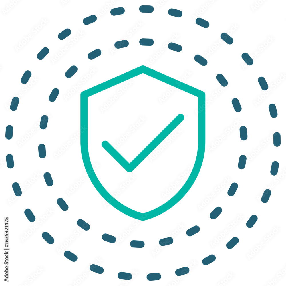 Coverage Outline Blue Icon