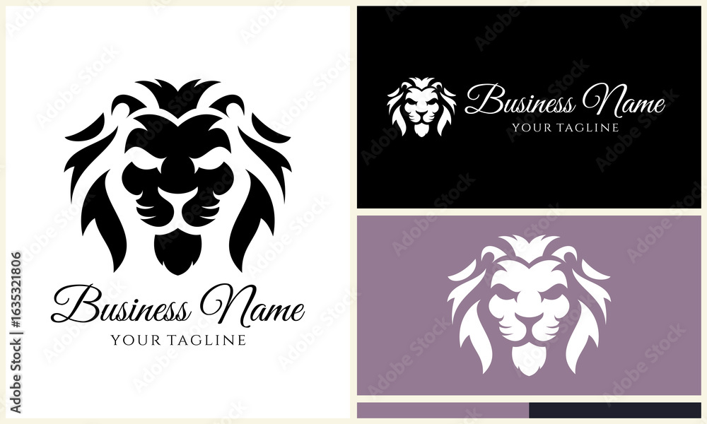 Fototapeta premium Lion Logo Design Variations.