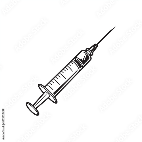 Syringe Silhouette Icon