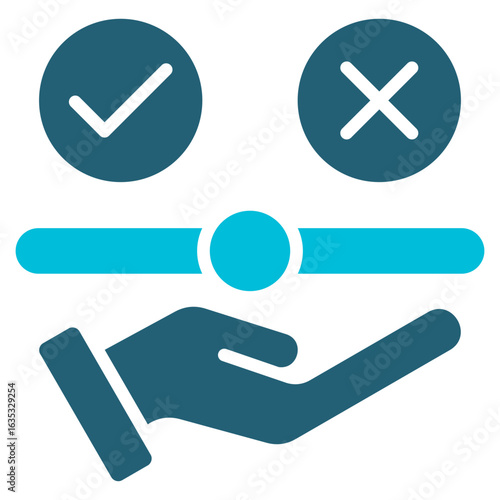 Fairness Glyph Blue Icon