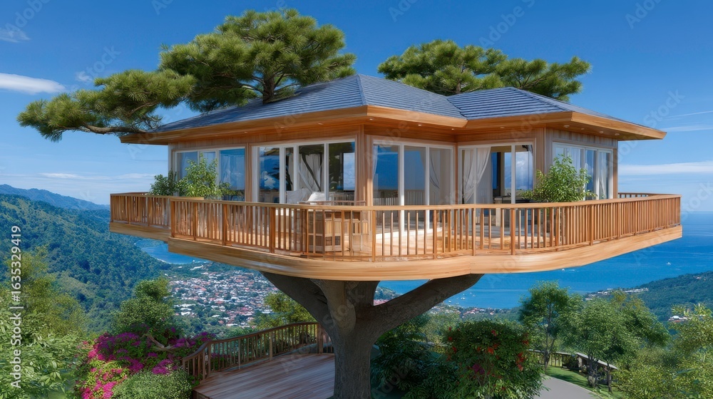 Luxurious Treehouse Getaway: Modern Design & Scenic Views Luxurious Treehouse Getaway: Modern Design & Scenic Views