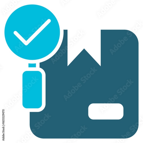 Inspection Glyph Blue Icon