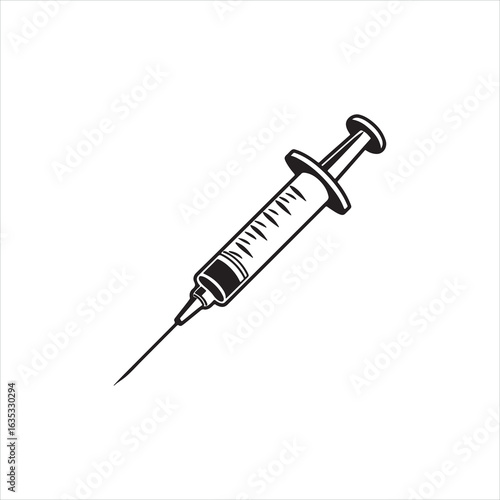 Syringe Silhouette Icon