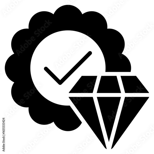 Quality Glyph Black Icon