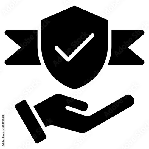 Protectionism Glyph Black Icon