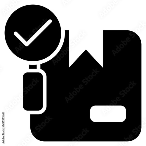 Inspection Glyph Black Icon