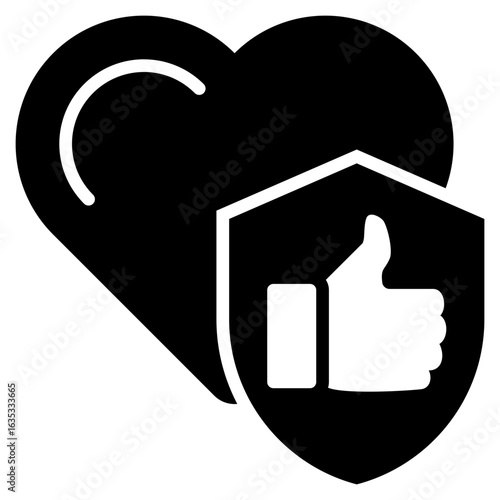 Trust Glyph Black Icon