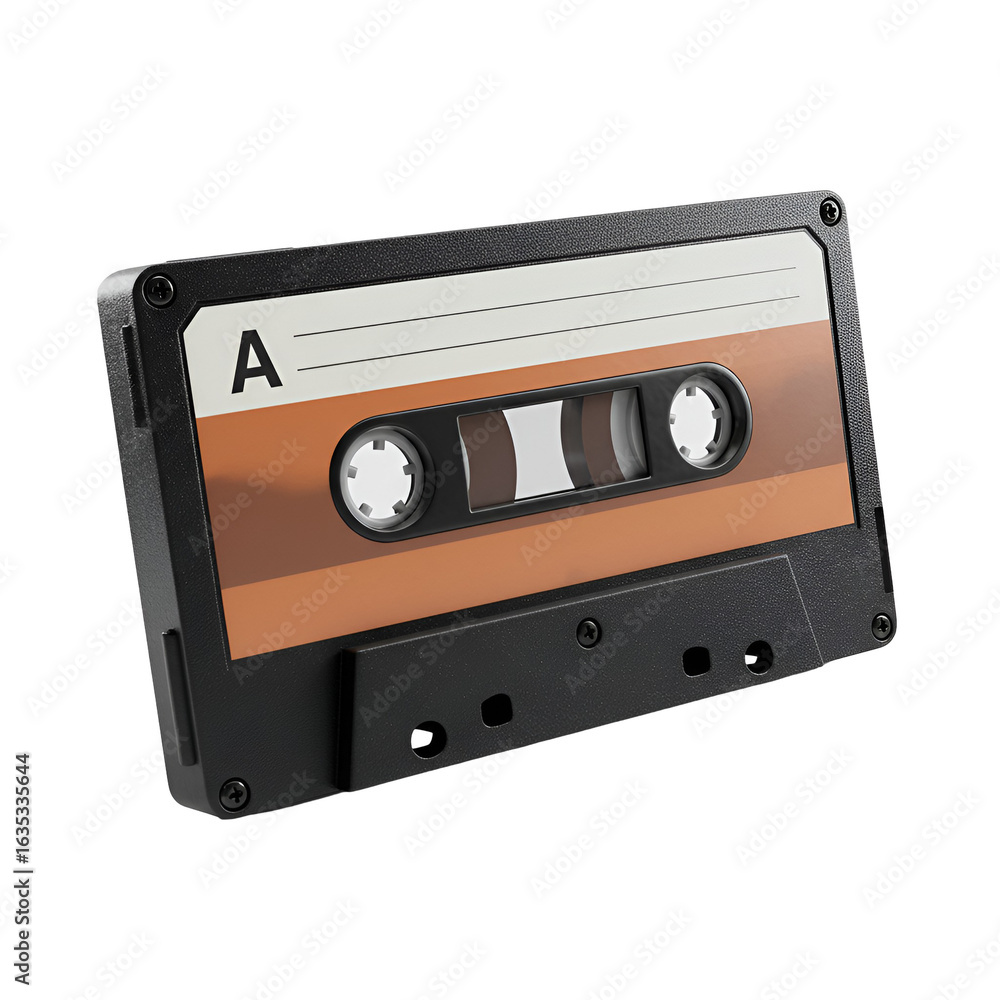 Fototapeta premium 3D Rendered Isolated Cassette Tape Illustration on Transparent Background