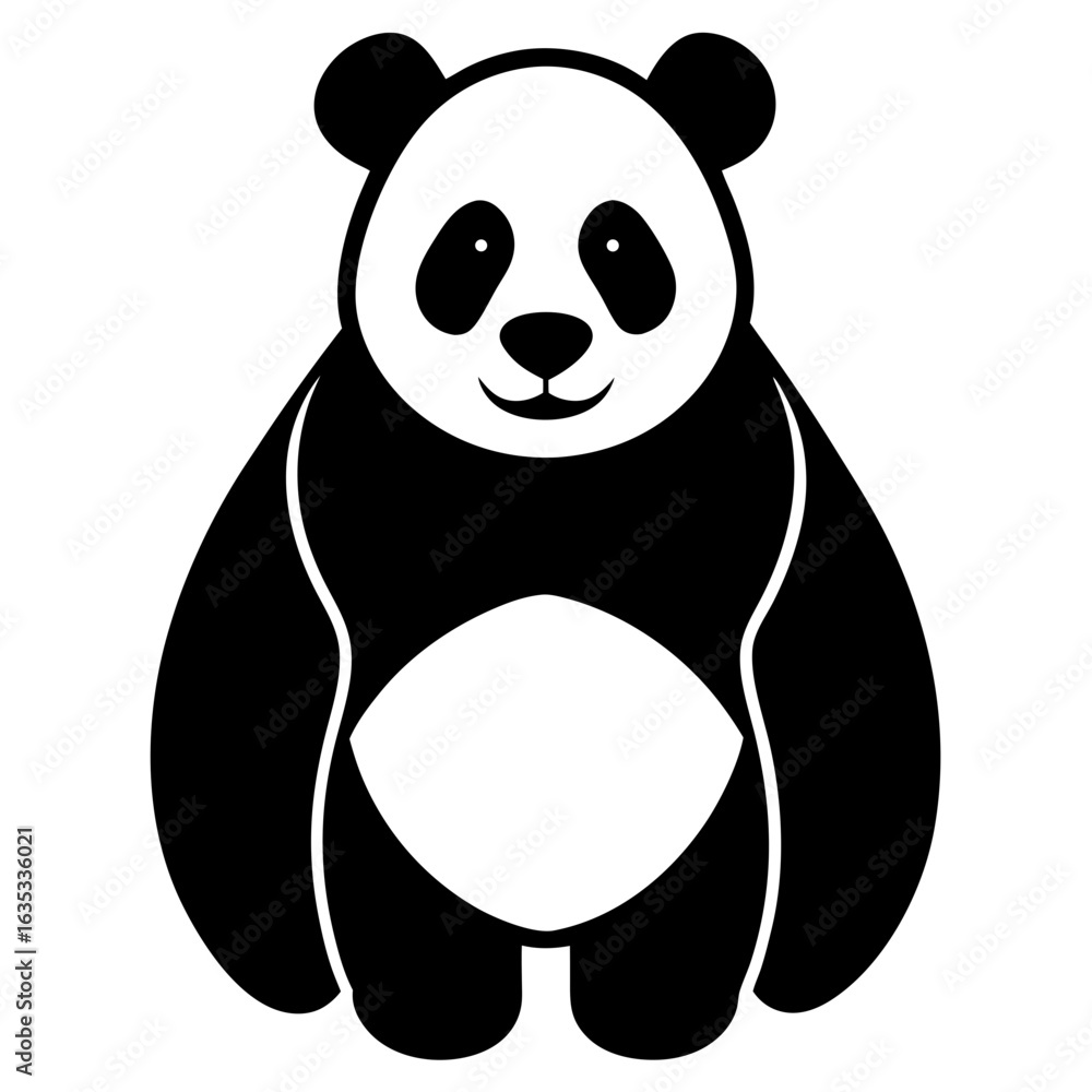 Fototapeta premium panda bear with bamboo