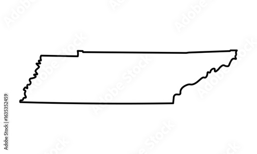 Tennessee state map outline