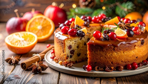 Wallpaper Mural Delicious Cranberry Cake Festive Winter Treat Torontodigital.ca