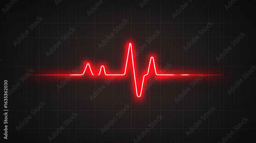 Naklejka premium heart rate pulse graph. heartbeat line symbol. ECG, EKG test report. vector illustration