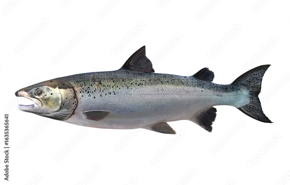 Naklejka premium atlantic whole salmon fish