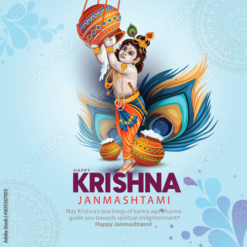 happy Janmashtami poster new design