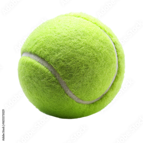 Bright Green Tennis Ball on Transparent Background for Design Needs