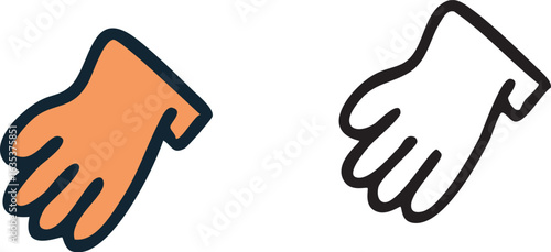 Protective glove icon set vector illustration.