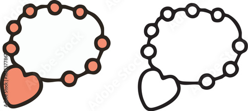 Simple Heart Charm Bracelet Design.