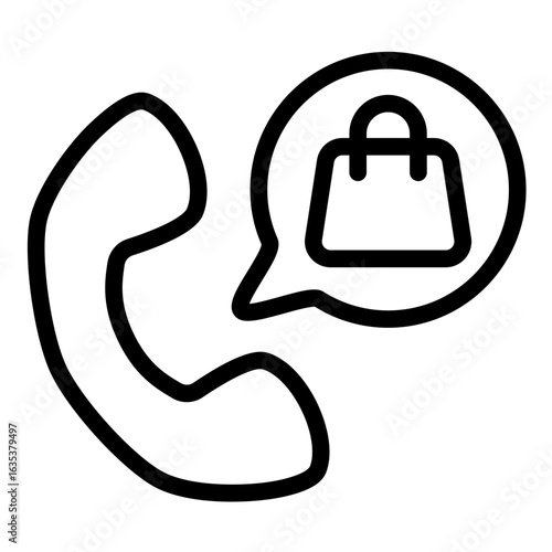 Telephone Handset with Shopping Bag