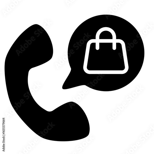 Telephone Handset with Shopping Bag