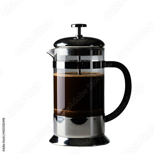 Wallpaper Mural Coffee French Press Illustration Against Isolated Transparent Black Background Torontodigital.ca