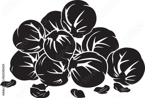 Brussels Sprouts clean simple silhouette