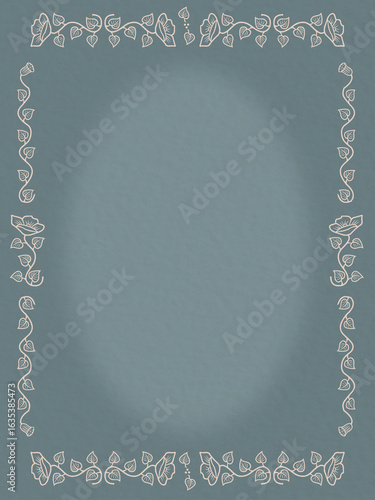 Page decorated with a floral frame