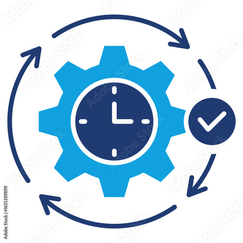 Consistency Flat Blue Icon