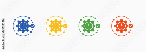 Consistency Icon Set Color Multiple Style Collection