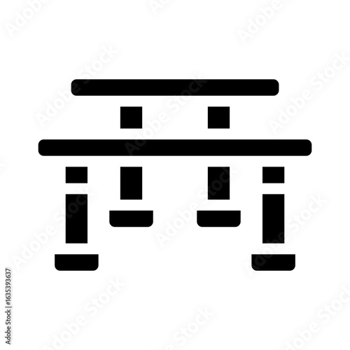 parallel bars glyph icon