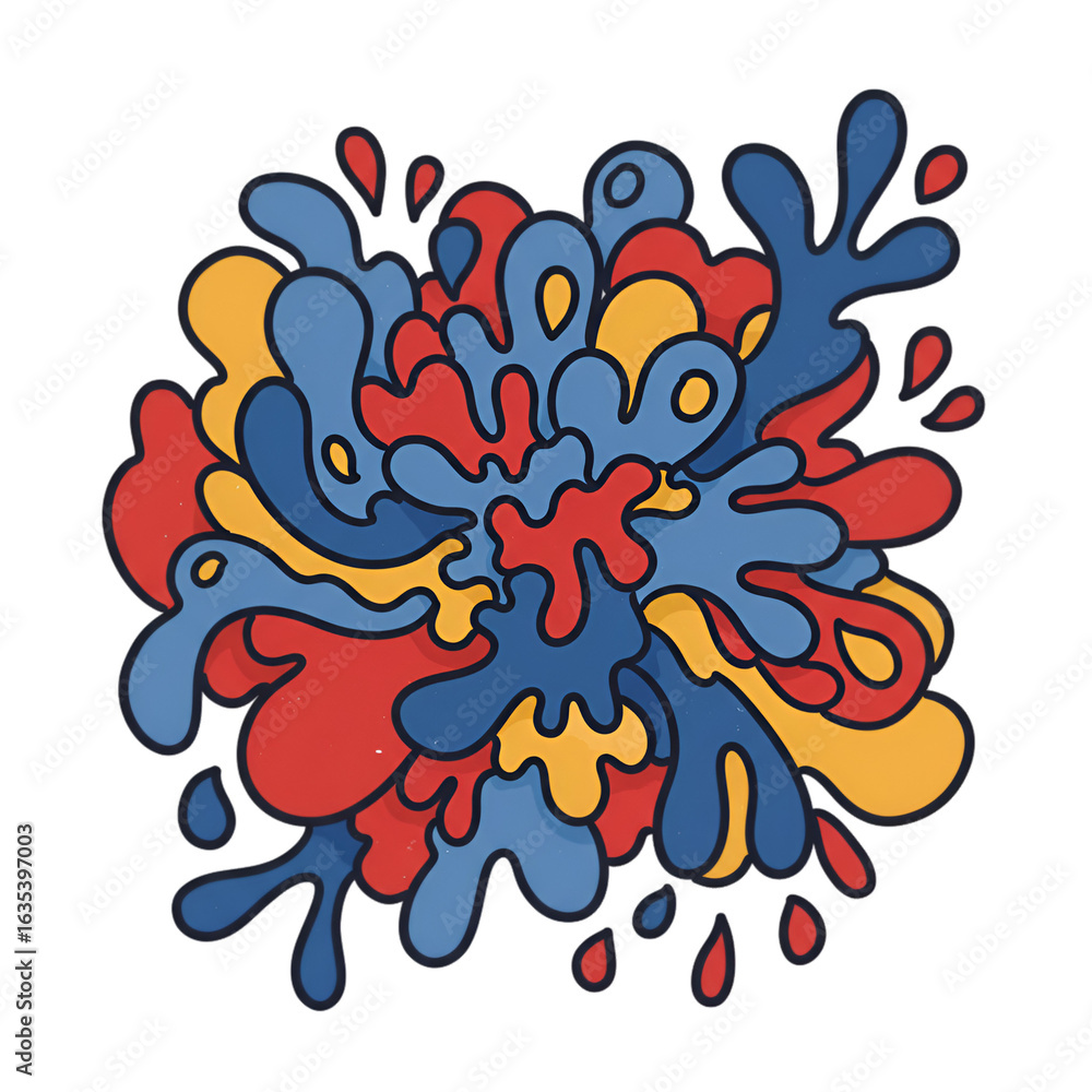 Obraz premium Colorful Abstract Illustration Of Flowing Shapes With Transparent Background
