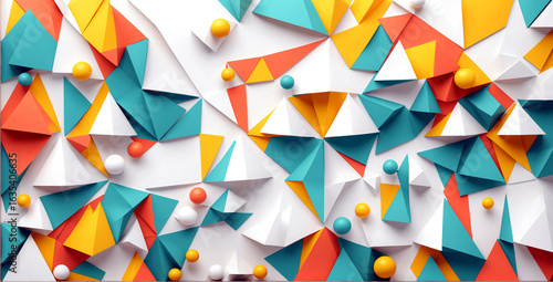 abstract low poly geometric...