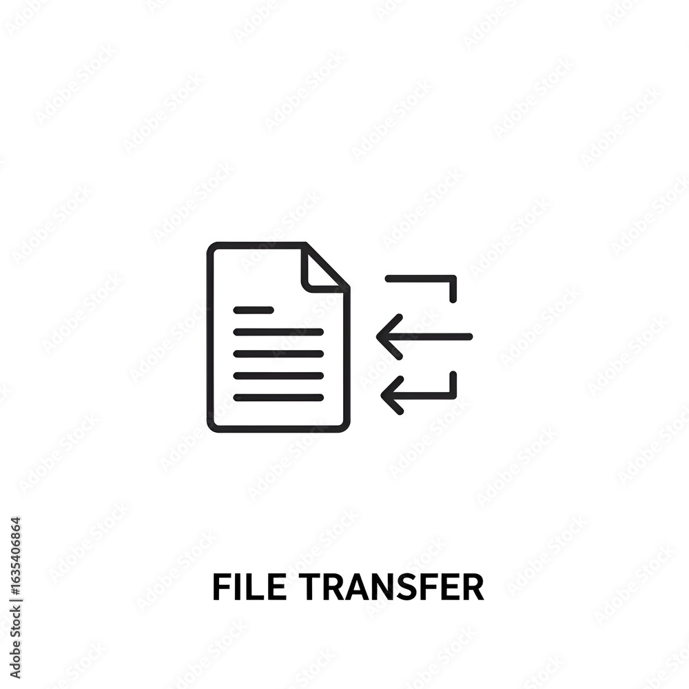 File Transfer Icon Illustration with Arrows on Transparent Background File Transfer Icon Illustration with Arrows on Transparent Background
