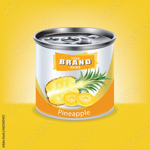 Design of canned packaging for pineapple