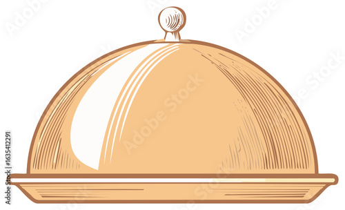 Elegant Serving Cloche Lid Food Presentation Cover Dome Cartoon Style