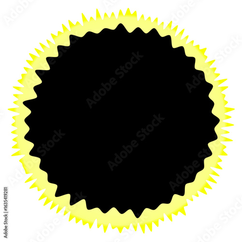 illustration of the sun covered by the moon which becomes a solar eclipse