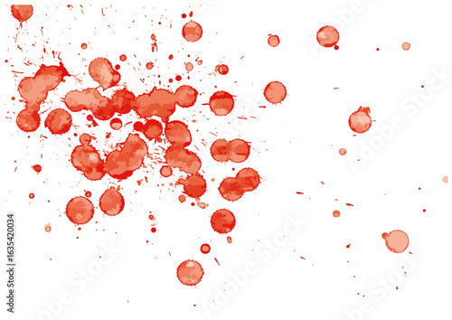 血しぶき ホラー　ベクター 水彩 イラスト