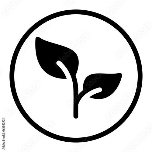 plant based glyph icon