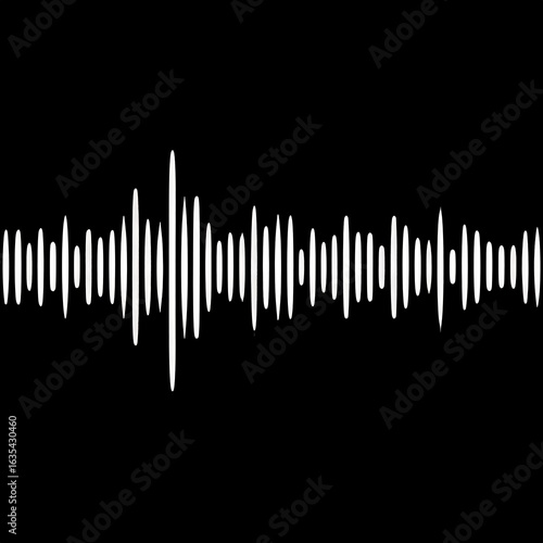 White sound wave pattern on black background (1)