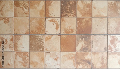 Wallpaper Mural Warm, rustic terracotta square tiles create a textured, earthy surface perfect for natural design Torontodigital.ca