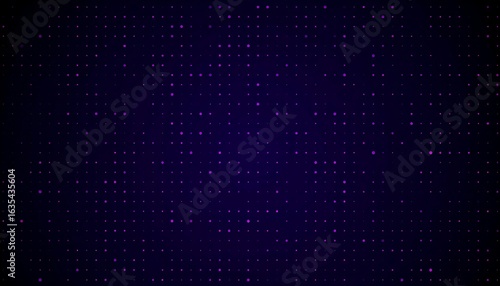 Dark background with a subtle gradient and a dense pattern of tiny purple squares