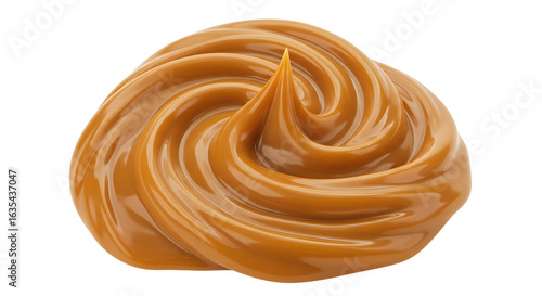 Wallpaper Mural Swirled caramel perfection on white background Torontodigital.ca