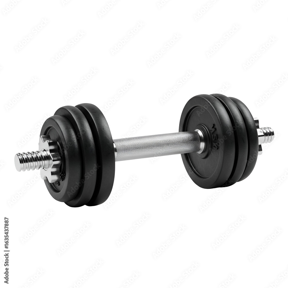 Naklejka premium Isolated Dumbbell On Transparent Background For Fitness and Training