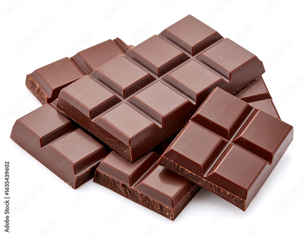 Fototapeta premium Dark chocolate bars stacked