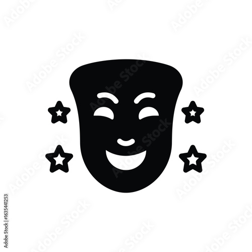 Black solid icon for mask