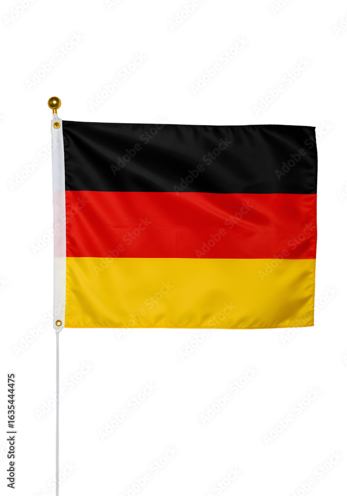 Naklejka premium Germany Flag Isolated on Transparent Black Background Illustration
