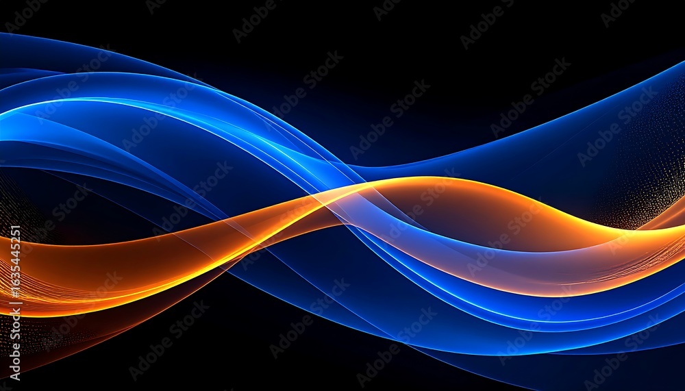 Obraz premium Abstract swirling waves of light